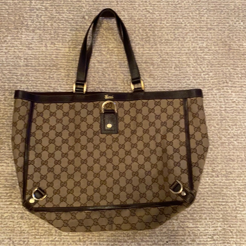 Gucci Brown GG canvas tote